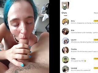 Busty blue hair cis girl