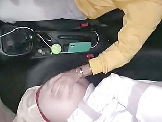 Cruising married uber driver fucks teen twinks mouth and cums in his mouth and swallows cum in the car in public Shemale Porn
