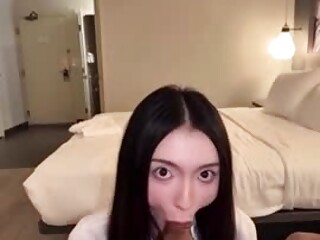 Korean tranny takes her first BBC