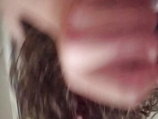 Hot tranny jerks off in the bathroom and uses pink dildo