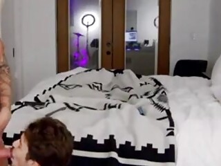 ts danni dominates little guy with her cock